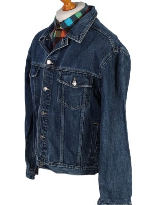 Vintage Savvy Trucker Denim Jacket L Navy -DJ1422-81079