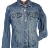 Vintage Jake's Faded Trucker Denim Jacket M Navy -DJ1437-0