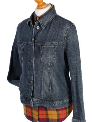 Vintage Mustang Light Trucker Denim Jacket L Navy -DJ1443-81183