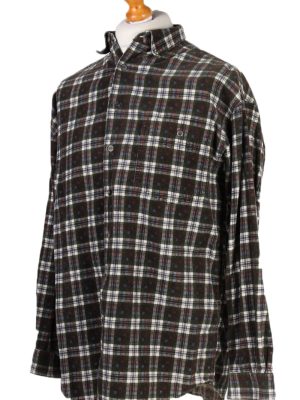 Vintage New Fast Checked Shirt S Green SH3236-81413