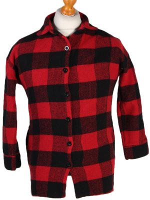Vintage Other Brands Chess Flannel Shirt S Red SH3238-0