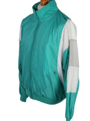 Vintage Guerrier Printed Shell Tracksuit Top XL Green -SW1863-80914