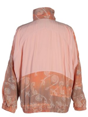 Vintage Authentic Klein Printed Shell Tracksuit Top M Baby Pink -SW1883-81050