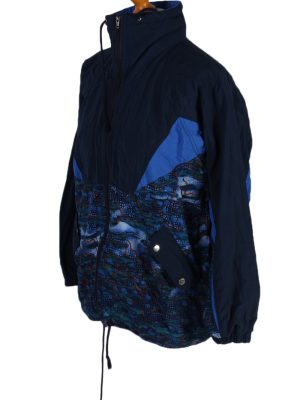 Vintage Formiluca Printed Shell Tracksuit Top M Navy -SW1886-81064