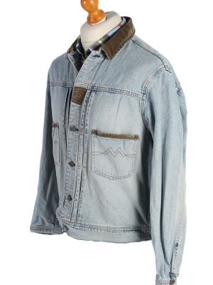 Vintage Mustang Remake Arrival Printed Denim Jacket XL Blue -DJ1464-82741