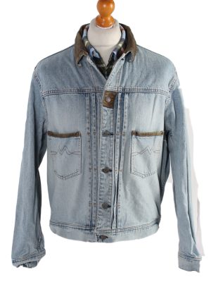 Vintage Mustang Remake Arrival Printed Denim Jacket XL Blue -DJ1464-82744