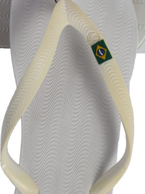 Vintage Ipanema Brasil Logo Flip Flop E41/42 USA7/8 White S338-83714
