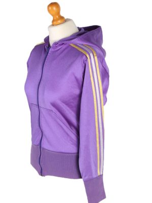 Vintage Unbranded 3 Stripe Tracsuit Top L Purple -SW1923-92701