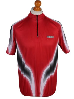 Vintage Crane Sports Cycling Short Sleeve Bicycle Jersey Racing S Red CW0648-0