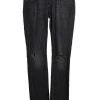 Vintage Lee Ripped Faded Women Jeans W27 33 Bluack J3402-0