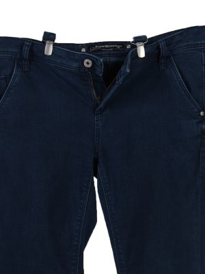 Vintage C&A Super Skinny Removable Stripe Women Jeans W34 L33 Navy J3731-91256