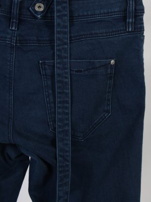 Vintage C&A Super Skinny Removable Stripe Women Jeans W34 L33 Navy J3731-91258