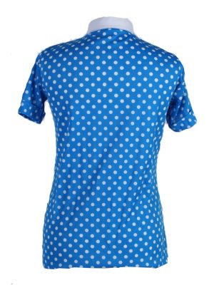 Vintage Exclusive Fashion Blouses Short Sleeve M Blue LB105-87716