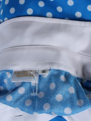 Vintage Exclusive Fashion Blouses Short Sleeve M Blue LB105-87717