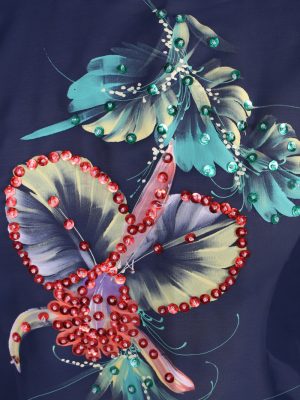 Vintage Unbranded Blouses Short Sleeve L/XL Navy LB150-87897