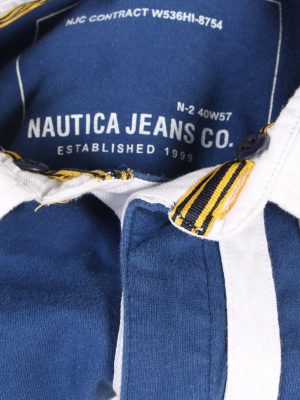 Vintage Nautica Jeans Co. Rugby Sweatshirt Shirt Long Sleeve Tops M Navy -PT1049-90572