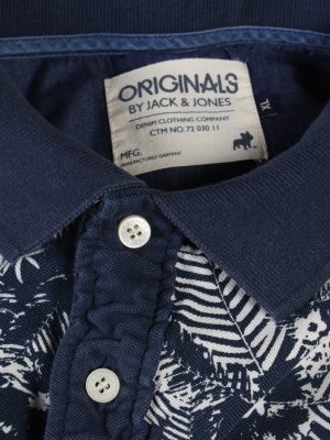 Vintage Jack & Jones Polo Shirt Short Sleeve Tops XL Multi -PT1107-91087