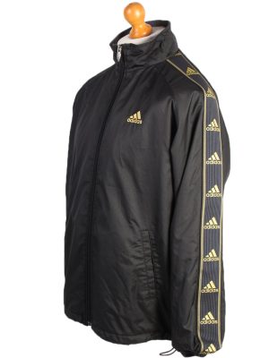 Vintage Adidas Three Stripes Tracksuit Top S Black -SW1985-86793