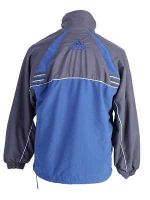 Vintage Adidas Three Stripes Tracksuit Top S Blue Grey -SW1990-86916