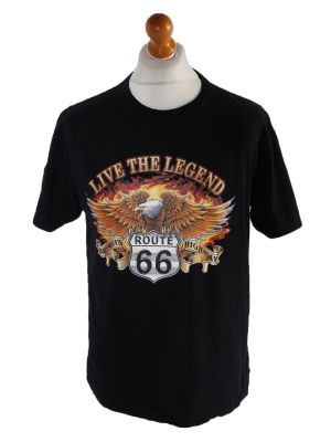 Vintage Wild Short Sleeve Shirt L Black TS181-0