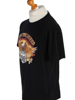 Vintage Wild Short Sleeve Shirt L Black TS181-90673