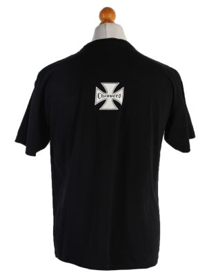 Vintage Wild Short Sleeve Shirt L Black TS181-90674