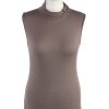 Vintage Spiral Sleeveles Shirt M Brown TS204-0
