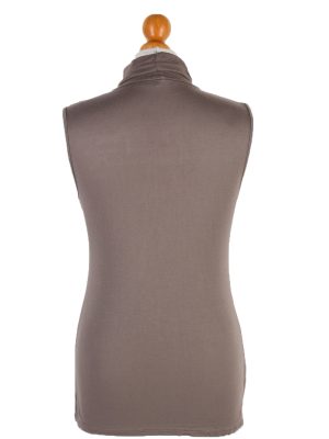 Vintage Spiral Sleeveles Shirt M Brown TS204-90648