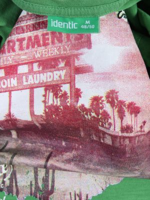 Vintage Identic Short Sleeve Shirt M Green TS223-90967