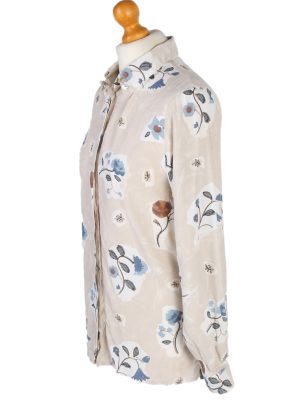 Vintage Fashion Collection Shirt Long Sleeve M Cream LB191-95208