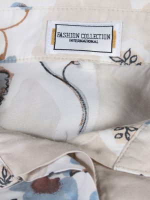 Vintage Fashion Collection Shirt Long Sleeve M Cream LB191-95210