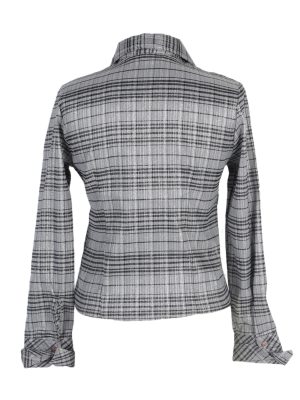 Vintage Comunanza Blouses Long Sleeve S Grey LB193-95217