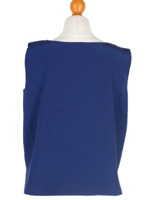 Vintage Unbranded Blouses Sleeveless L Navy LB198-95237