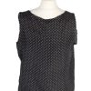 Vintage Unbranded Blouses Sleeveless L Black LB203-0
