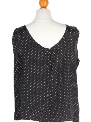 Vintage Unbranded Blouses Sleeveless L Black LB203-95257