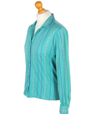 Vintage Germain Shirt Long Sleeve L Green LB219-95658