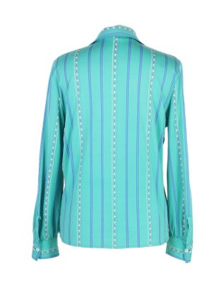 Vintage Germain Shirt Long Sleeve L Green LB219-95659