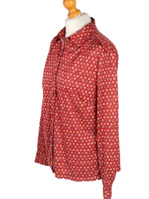 Vintage Unbranded Shirt Long Sleeve L Red LB225-95682