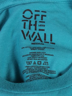 Vintage Off The Wall Remake Cool Dog Printed T-Shirt M Turquoise TS269-92282