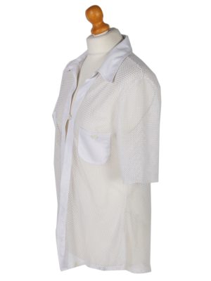 Vintage Migison Shirt Short Sleeve M White LB242-96788