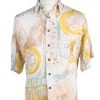 Vintage Hawaiian Shirt Silver Stone Crazy Printed XL Multi SH3454-0