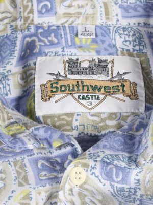 Vintage Hawaiian Shirt Soutwest Crazy Printed L Multi SH3463-98052