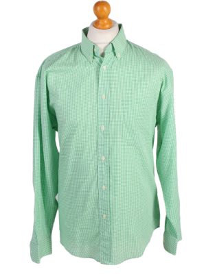 Vintage Smart Shirt Fashion Design Shirt L/XL Green SH3482-0