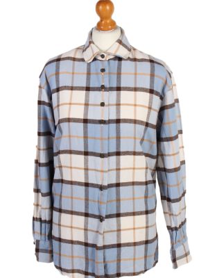 Vintage Flannel Shirt Verse Printed Corduroy M Multi SH3542-0