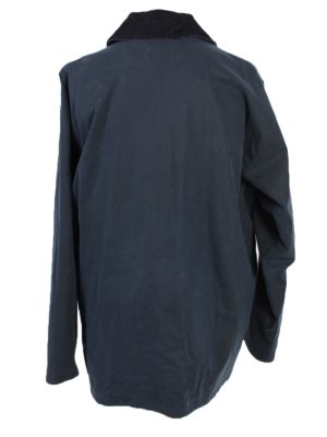 Vintage Waxed Jacket Cotton 90s Winter Royal Spencer XL Navy -C1275-101039