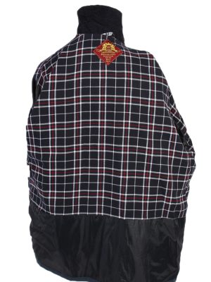 Vintage Waxed Jacket Cotton 90s Winter Royal Spencer XL Navy -C1275-101040