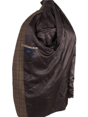 Vintage Burberry's Bond Street Window Pane Blazer Jacket Chest 43 Brown HT2515-101242