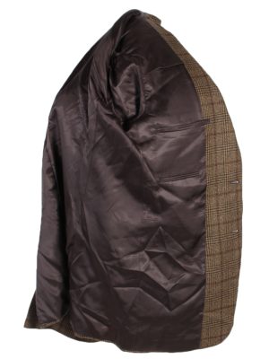Vintage Burberry's Bond Street Window Pane Blazer Jacket Chest 43 Brown HT2515-101243