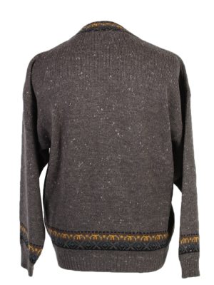 Vintage Cosby Jumper 90s Love V Neck M Brown -IL1577-100890