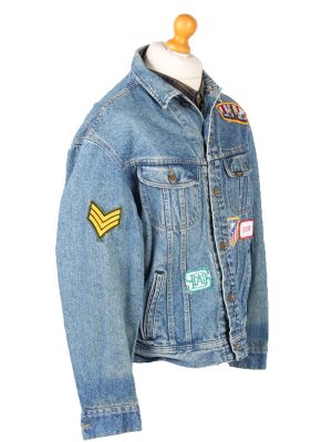 Vintage Lee Denim Jacket Star Printed L Blue -DJ1476-101786